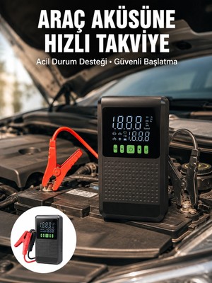 Genel Tedarik Araç Için Akü Takviye Cihazı ve Kablosuz Hava Kompresörü Yeni Nesil