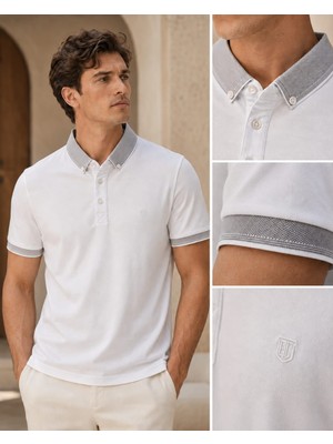 Craft Kagi Polo Yaka Desenli Düğmeli Tişört