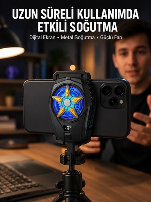 Genel Tedarik Ergonomik Telefon Soğutucu – 2 Hız Ayarı, Hafif ve Taşınabilir Yeni Nesil