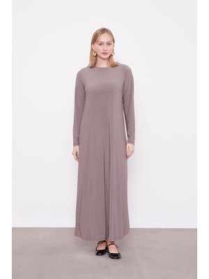 330264 Sıfır Yaka Kolu Uzun Sandy Içlik Tunik