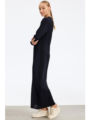 Tığ 21638 Fitil Detaylı Rayon Elbise #10-25#