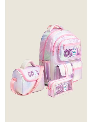Kinderos Cool Yazılı 3lü Okul Çantası Seti - 26O 7000