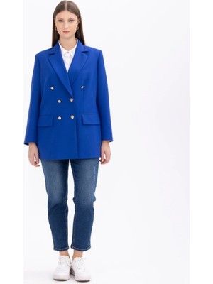 Seçil 1008 Büyük Beden Düğme Detaylı Blazer Ceke Blazer Ceket