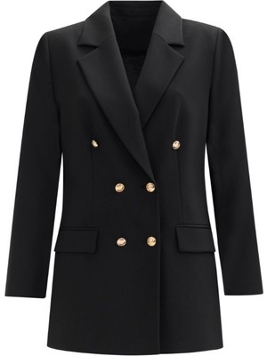 Seçil 1008 Büyük Beden Düğme Detaylı Blazer Ceke Blazer Ceket