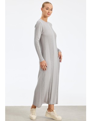 Tığ 21638 Fitil Detaylı Rayon Elbise #10-25#