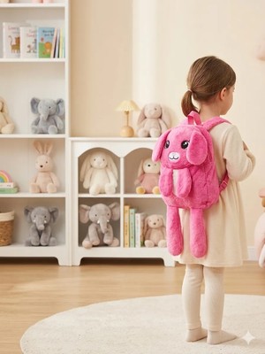 PeriMila Peluş Tavşan Figürlü Çocuk Sırt Çantası
