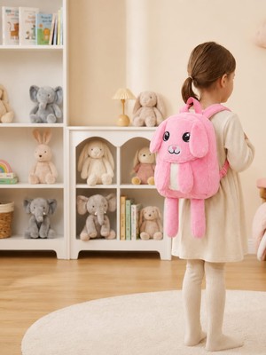 PeriMila Peluş Tavşan Figürlü Çocuk Sırt Çantası