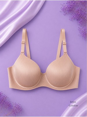 Intive Lingerie Orkide Fitilli Dokulu Iz Belli Etmez Dikişsiz Balenli Ayarlanabilir Askılı SÜTYEN-LIMITED-8905