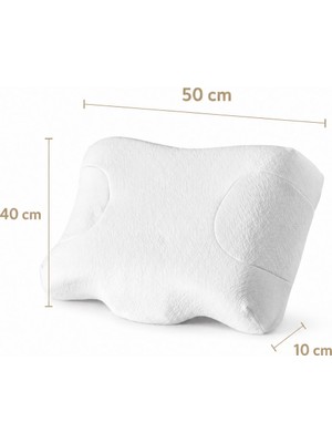 MORVELLA Kırışık Önleyici Boyun ve Destekli Ortopedik Güzellik Yastığı 40X50X10 cm