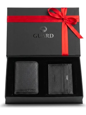 Guard Hakiki Deri Erkek Cüzdan ve Kredi Kartlık Özel Kutulu Hediyelik Set // GRD260725WT1884