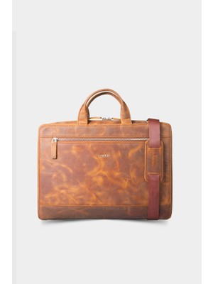 Guard Crazy Taba Hakiki Deri Özel Üretim Laptop ve Evrak Çantası // GRD260725WT684
