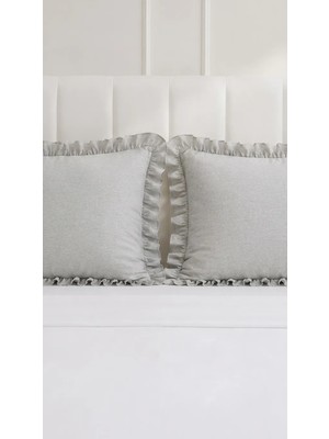 Kesene Göre 2 Adet Fırfırlı Kumaş Yastık Kılıfı 50 x 70