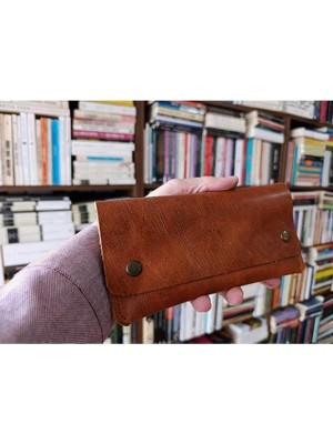 Mahfuz Gerçek Deri Tamamen El Emeği Kadın Cüzdan 22CM*8CM * 1 Kağıt Para Alanı 1 Kart Bölmesi DAK287