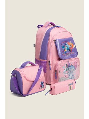 Kinderos Boncuklu Süslü 3lü Okul Çantası Seti - 26O 7260
