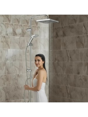 Eco Lounge Irmak Premium Robot Yağmurlama Tepe Duş Sistemi – Modern Banyo Batarya Seti