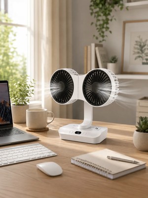 Sibelora Home Çift Yöne Hava Üfleyen Masa ve Duvar Tipi Vantilatör