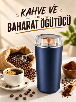 Sibelora Home Otomatik Kahve ve Baharat Öğütücü Kolay ve Taşınabilir Paslanmaz Çelik