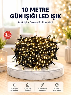 Sibelora Home Uzun Ömürlü LED Teknolojili 10 Metre Şık Işıklı Süsleme Seti