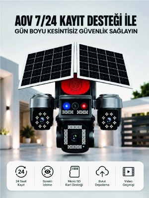 Genel Tedarik 4g Sım Kartlı Uzaktan Izlemeli Akıllı Güvenlik Kamerası Çift Yönlü Ses