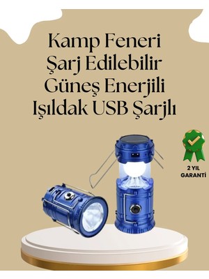 Sibelora Home Güneş Enerjili Katlanabilir Kamp Feneri – USB Şarjlı, Hafif ve Çok Fonksiyonlu