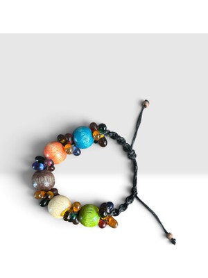 Mimoza Accessories Makrome Renkli Boncuk Bileklik