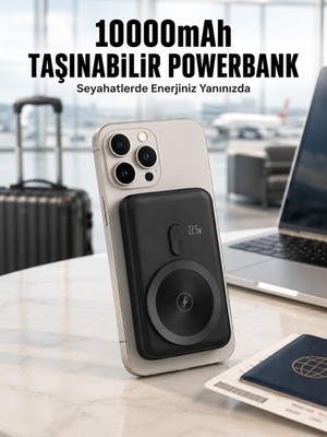 Genel Tedarik 22.5W Hızlı Şarj Destekli Manyetik Powerbank Kompakt Tasarım Yeni Nesil