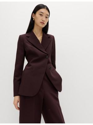 Marks & Spencer Bel Detaylı Asimetrik Tek Düğmeli Klasik Blazer Ceket