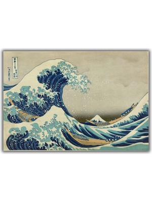 Rosaart Kanagawa Açıklarında Büyük Dalga Posteri, Japon Sanatı Duvar Posteri (The Great Wave Off Kanagava)