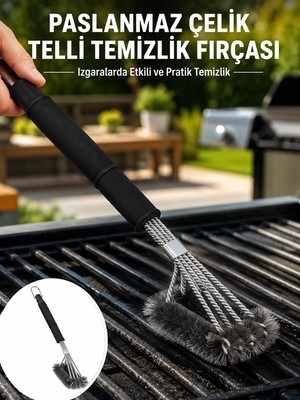 Teknoparkx Izgara ve Barbekü Temizleme Fırçası Dayanıklı Tasarım Yeni Nesil