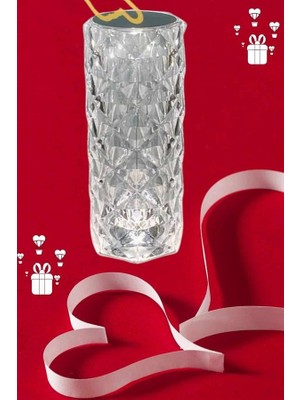 Sevgililer Günü Için Hediye Kristal Lamba Sevgiliye Hediye USB Şarjlı Gece Lambası