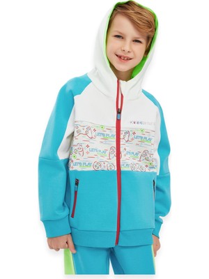 Skechers SK241075 2xi-Lock Fullzip Hoodie Beyaz Erkek Çocuk Ceket