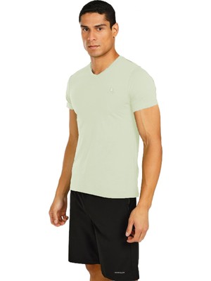 Lumberjack 3m M-CT106 Bsc V Nk T-Sh 4fx Açık Yeşil Erkek T-Shirt