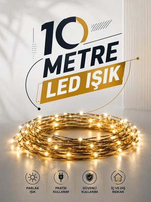 Negok 10 Metre LED Işık Gün Işığı Her Ortama Uygun Ampüllü