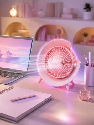 Negok Gece Lambalı Renk Değiştiren Masaüstü Fan