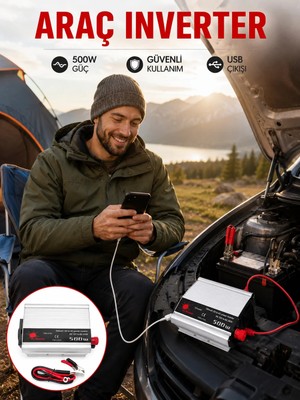 Negok Araç Içi Elektrik Dönüştürücü 500W Priz Invertör