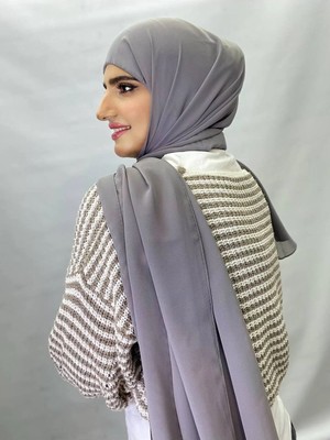 ALDAIYR Hazır Pratik Lüks Boru Boneli Şifon Şal BOA12354