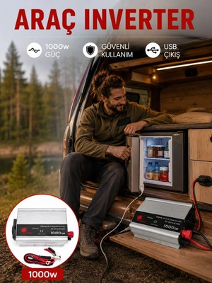 Negok 1000 Watt Oto Invertör Elektrik Dönüştürücü Ev Tipi Priz