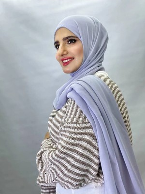 ALDAIYR Hazır Pratik Lüks Boru Boneli Şifon Şal BOA12354