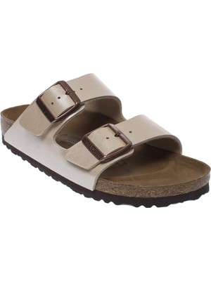 Birkenstock Arizona Bf Çift Toka Krem Kadın Terlik