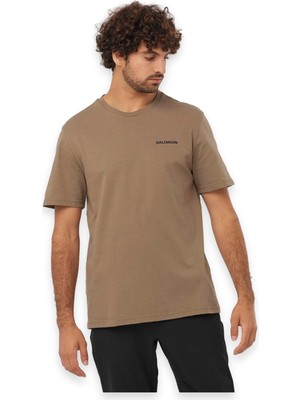 Salomon LC2219400 Graphic Perf Ss Tee M Kahverengi Erkek T-Shirt