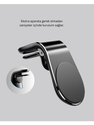 Negok Kalorifer Izgaralı Manyetik Telefon Tutucu – Sarsıntı Geçirmez Yeni Nesil