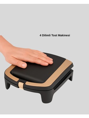 Negok Tost Makinesi Ev Tipi Pratik Kullanım 4 Tost Kapasiteli Yeni Nesil