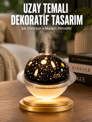 Genel Tedarik Aromaterapi Hava Nemlendirici Gece Lambası Uzay Model Satürn Oda Kokusu
