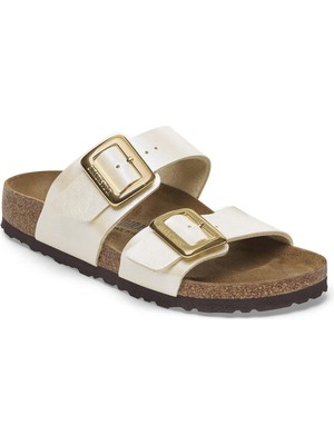 Birkenstock Sydney Cushion Buckle Bf Graceful Çift Toka Beyaz Kadın Terlik