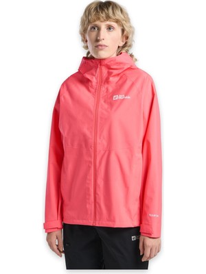 Jack Wolfskin A63767 Prelight Yağmurluk Kırmızı Kadın Outdoor