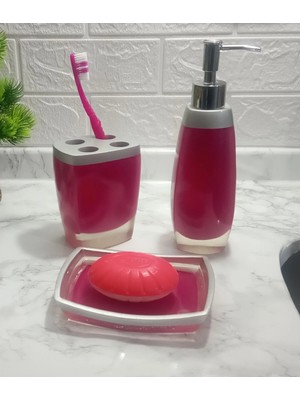 Empressco Bosphorus Gri Pembe 3 Lü Banyo S Poliresin