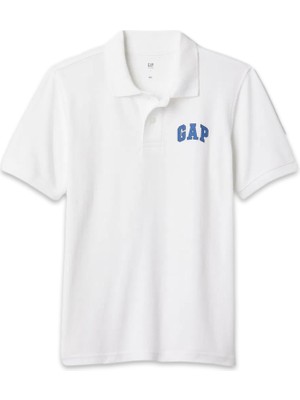 Gap 843607 V-Frc Ss Logo Polo Kids Beyaz Unisex T-Shirt