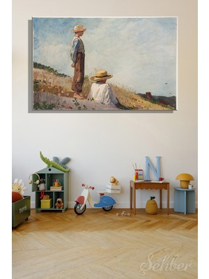Şehber Yatay Kanvas Tablo Tekli Winslow Homer Mavi Çocuk The Blue Boy Isimli Eseri 2973