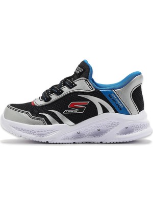 Skechers 403848N Slip-Ins Meteor-Lights Brisk-Beams Işikli Gümüş Çocuk Spor Ayakkabı
