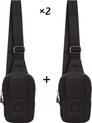Sannora Bags Unisex Keten Kumaş Telefon Bölmeli Bel ve Çapraz Omuz Çanta Göğüs Seyahet Günlük Bodybag
